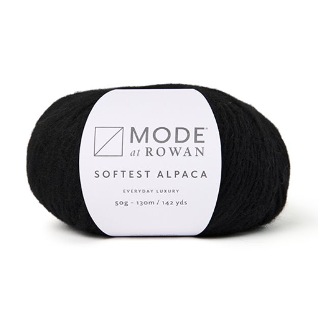 Picture of MODE at Rowan: Softest Alpaca 50g Black (010)